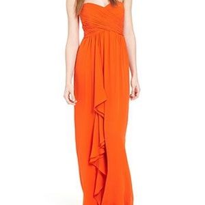Nicole Miller Orange Evening Gown. Size 6.